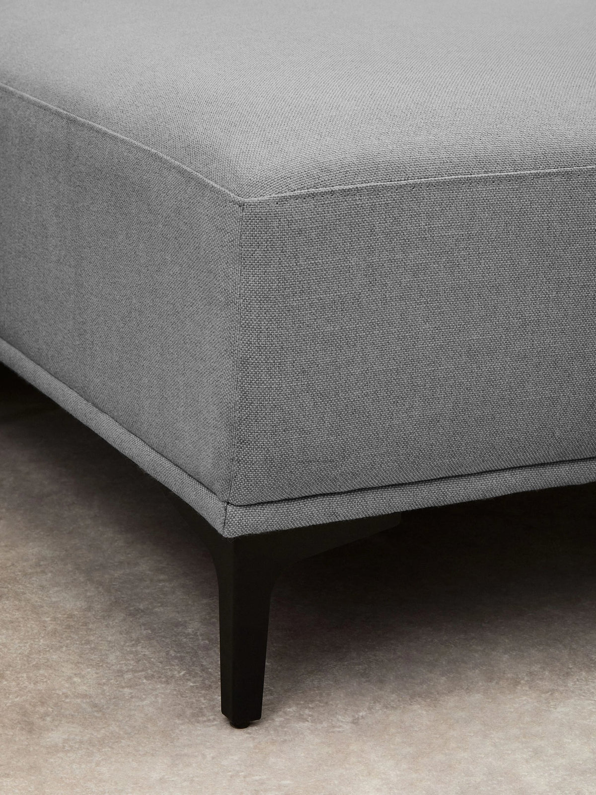 Cassis Grey Fabric 3 Seat Right Chaise Sofa