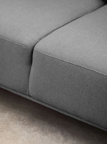 Cassis Grey Fabric 3 Seat Right Chaise Sofa