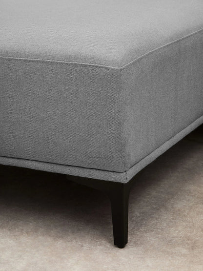 Cassis Grey Fabric 3 Seat Left Chaise Sofa