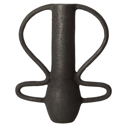 Silhouette Large Textured Black Vase