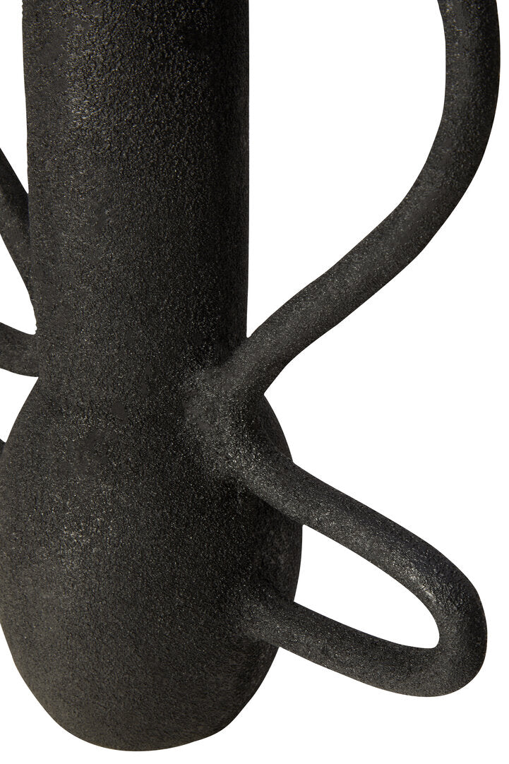 Silhouette Large Textured Black Vase