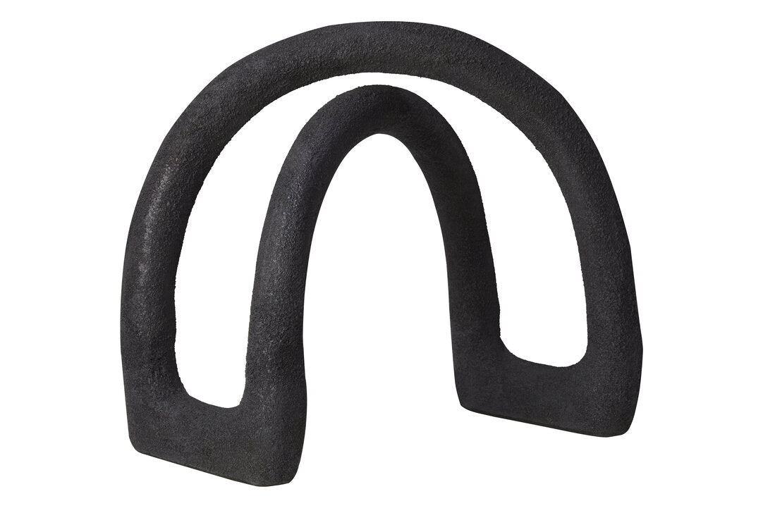 Silhouette Textured Black Sculpture