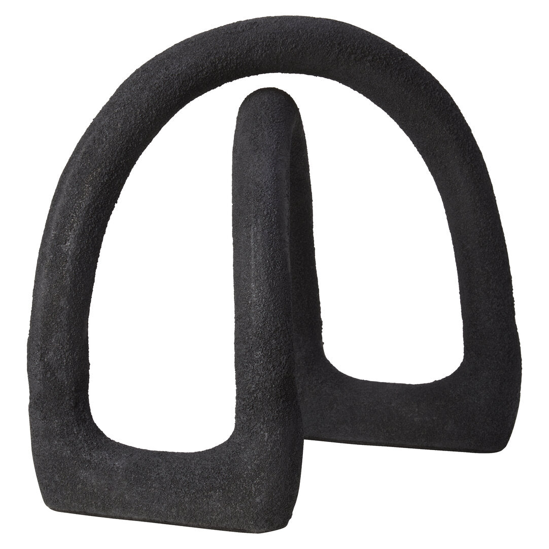 Silhouette Textured Black Sculpture
