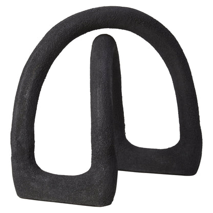 Silhouette Textured Black Sculpture