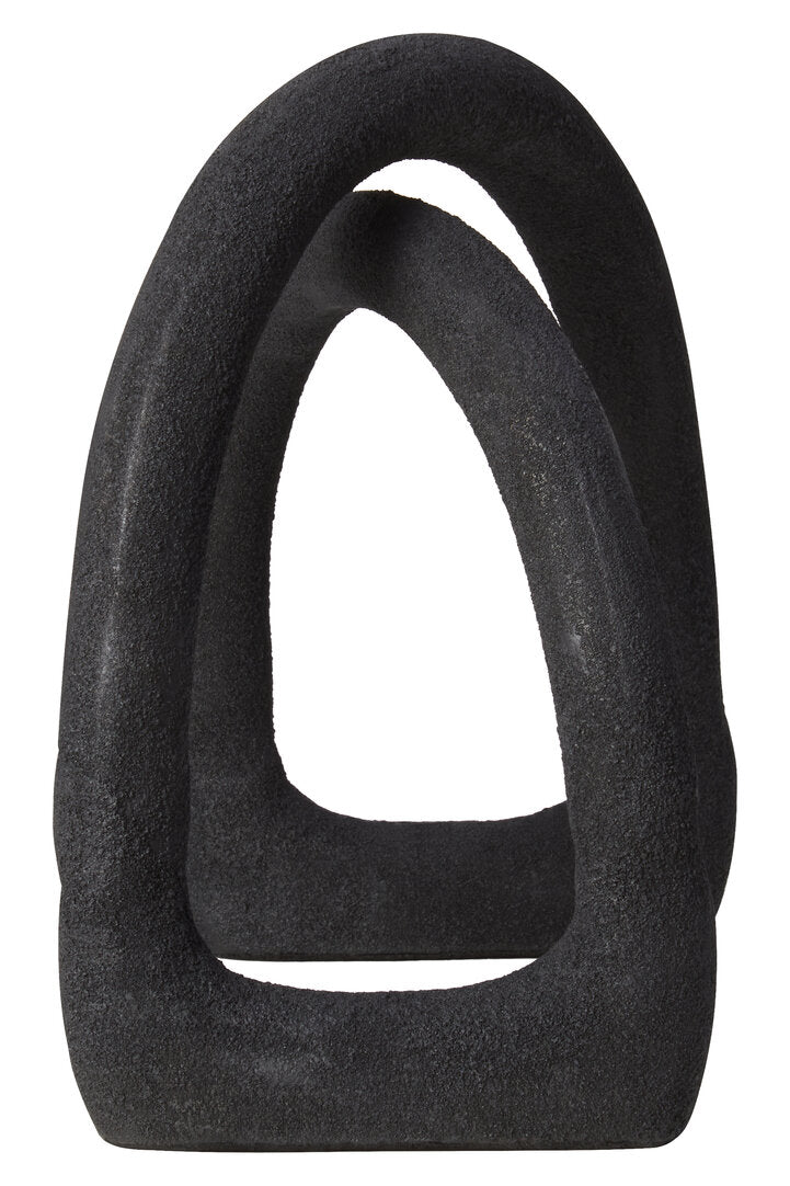Silhouette Textured Black Sculpture