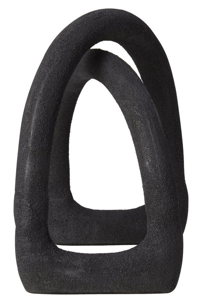 Silhouette Textured Black Sculpture