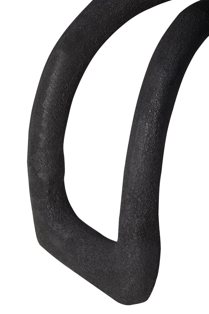 Silhouette Textured Black Sculpture