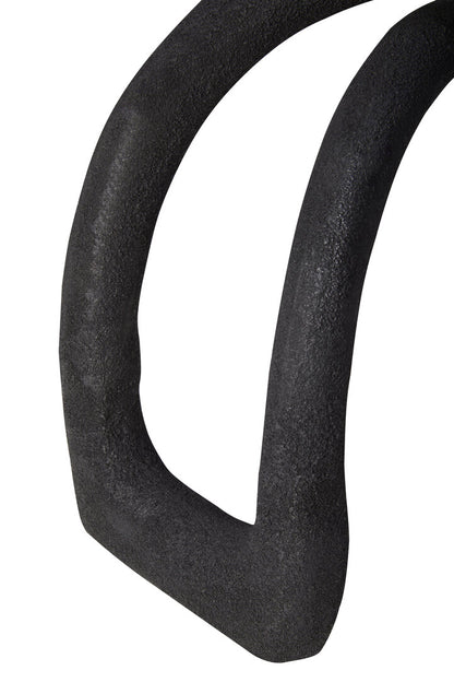 Silhouette Textured Black Sculpture