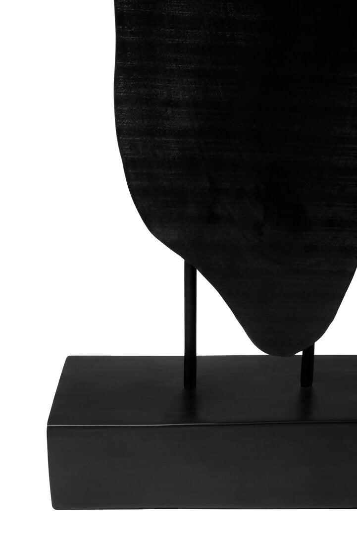 Vanguard Rustic Black Vertical Mango Wood Slice Sculpture