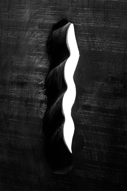 Vanguard Rustic Black Vertical Mango Wood Slice Sculpture