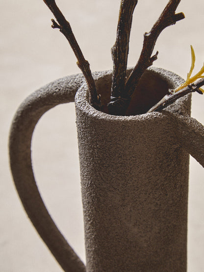 Silhouette Small Textured Grey Vase