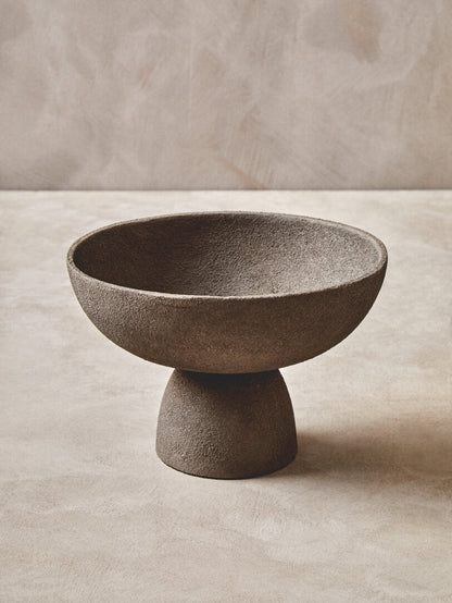Silhouette Small Textured Grey Pedestal Bowl