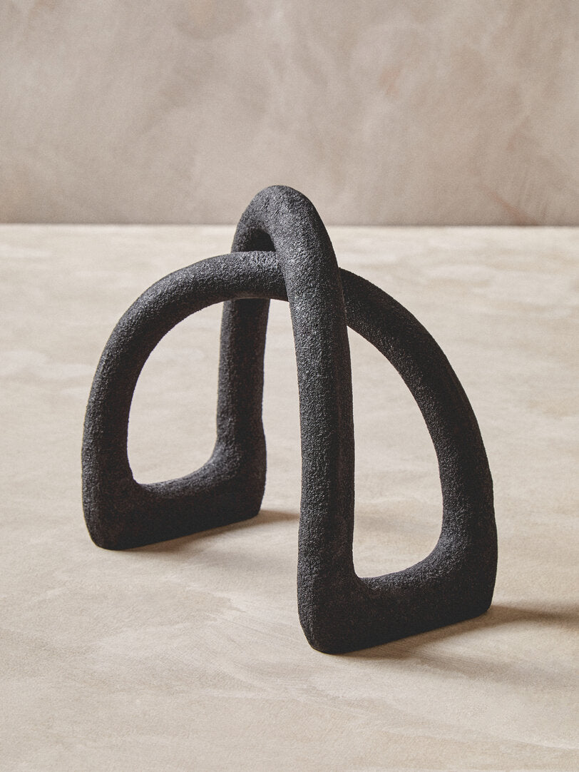 Silhouette Textured Black Sculpture