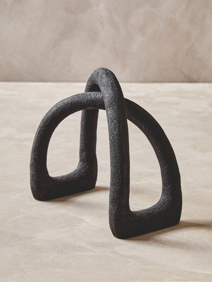 Silhouette Textured Black Sculpture