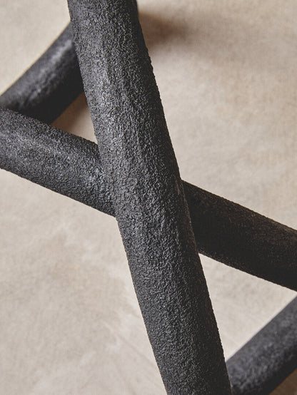 Silhouette Textured Black Sculpture