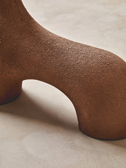 Sahara Small Textured Beige Abstract Vase