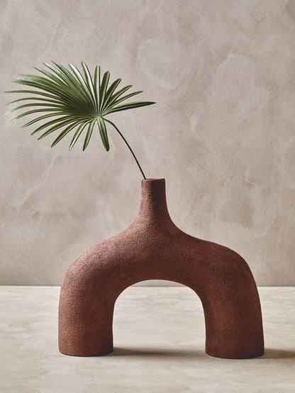 Sahara Large Textured Red Abstract Vase