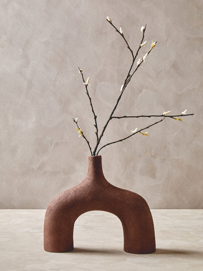 Sahara Large Textured Red Abstract Vase