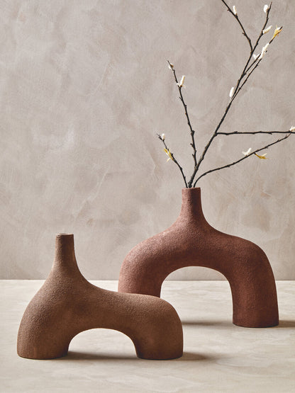 Sahara Large Textured Red Abstract Vase