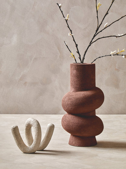 Sahara Large Textured Red Bubble Vase