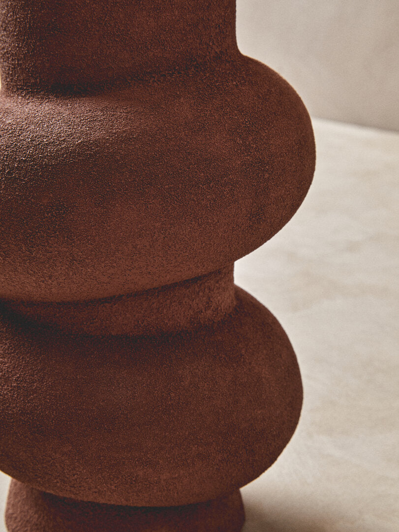 Sahara Large Textured Red Bubble Vase