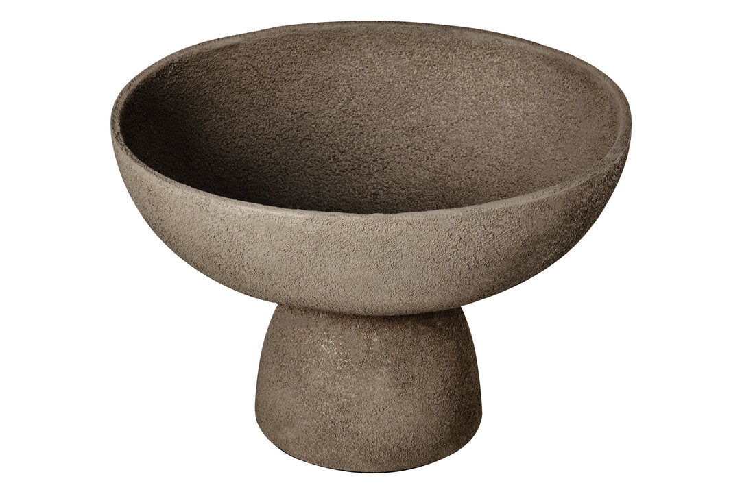 Silhouette Small Textured Grey Pedestal Bowl