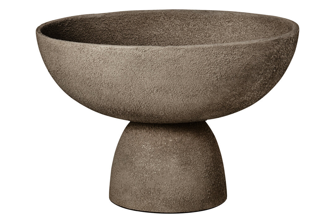 Silhouette Small Textured Grey Pedestal Bowl