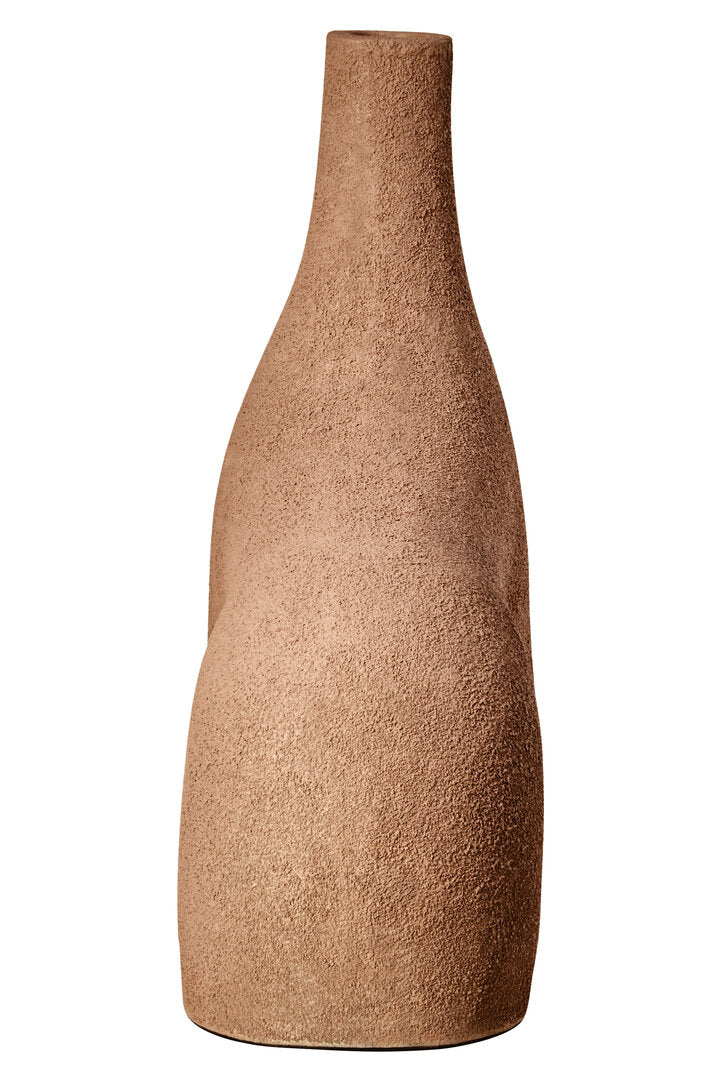Sahara Small Textured Beige Abstract Vase