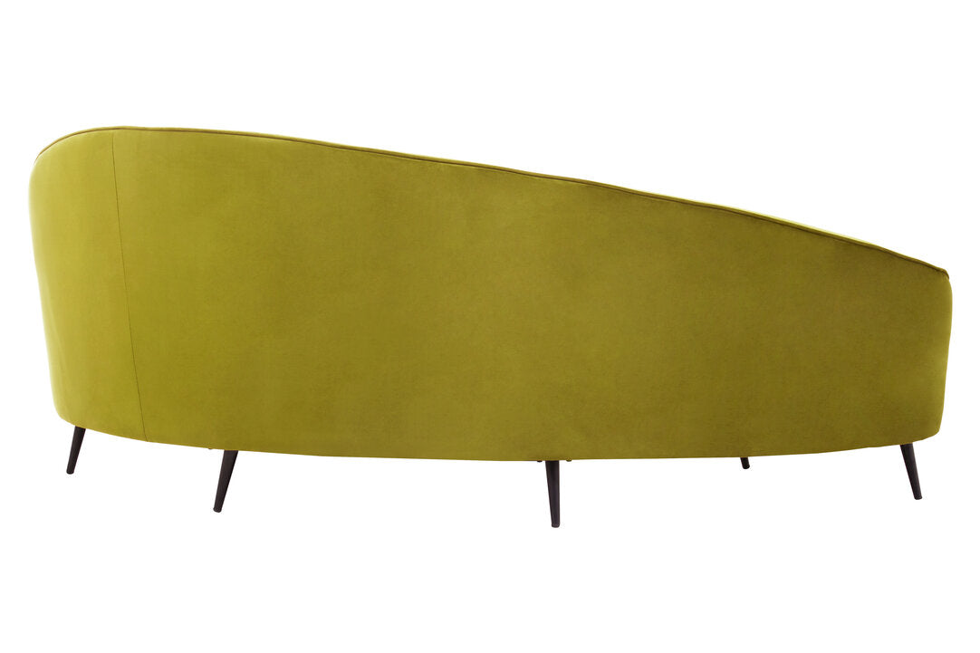 Saffa Three Seat Olive Velvet Sofa