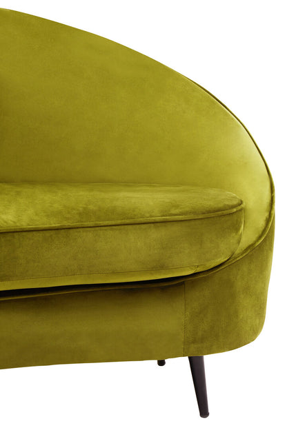 Saffa Three Seat Olive Velvet Sofa