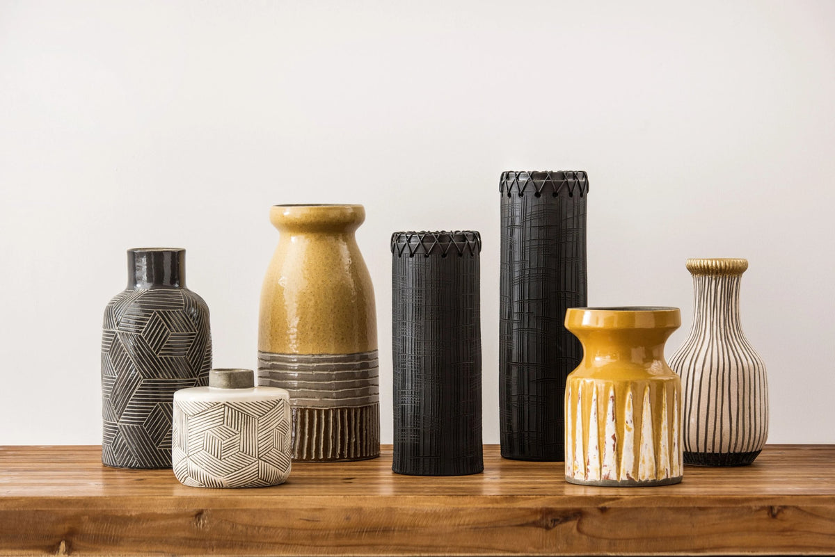 Tierra Ochre Small Earthenware Vase
