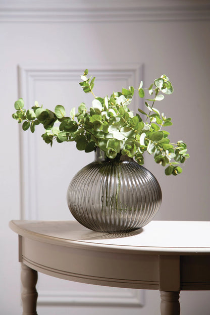 Brume Large Smoked Grey Glass Vase