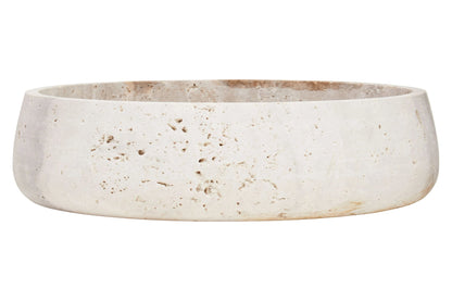 Roman Travertine Bowl with Raised Edges