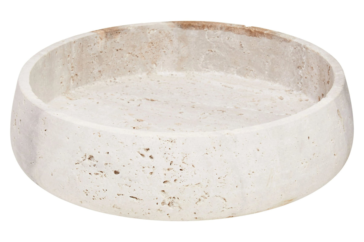 Roman Travertine Bowl with Raised Edges