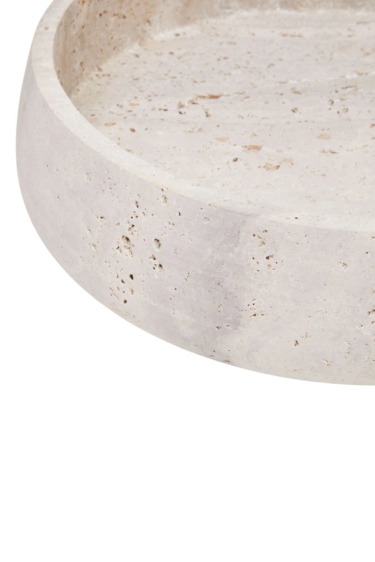 Roman Travertine Bowl with Raised Edges
