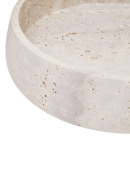 Roman Travertine Bowl with Raised Edges