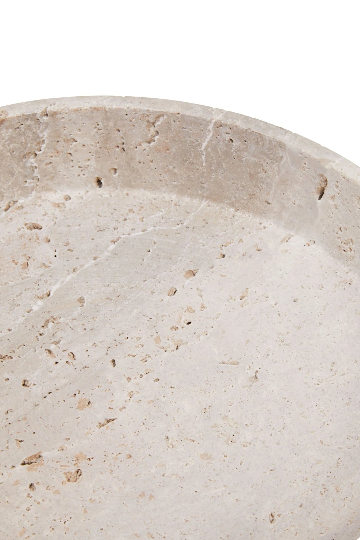 Roman Travertine Bowl with Raised Edges