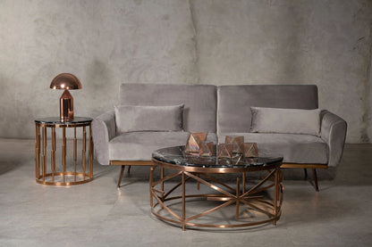 Huxley Grey Velvet Sofa Bed