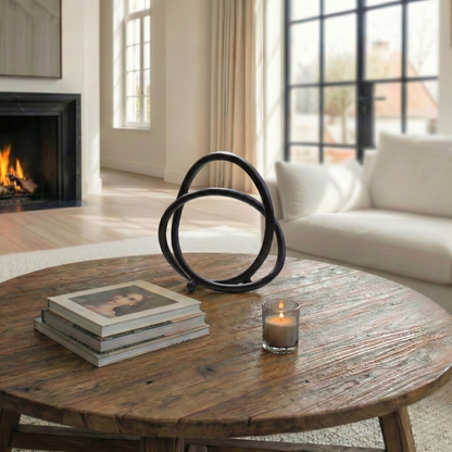 Link Matte Black Nickel Finish Twist Sculpture