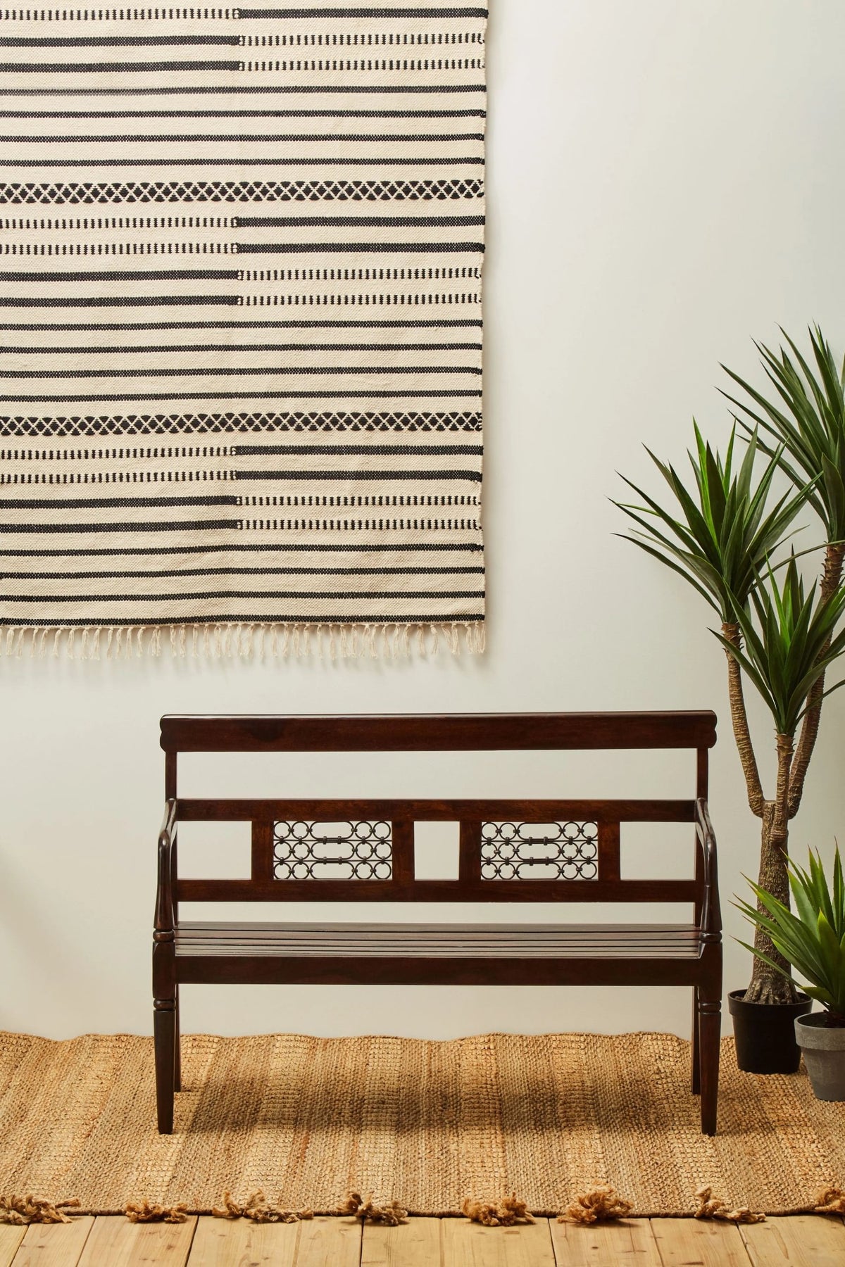Rosehaven Dark Sheesham Wood Bench