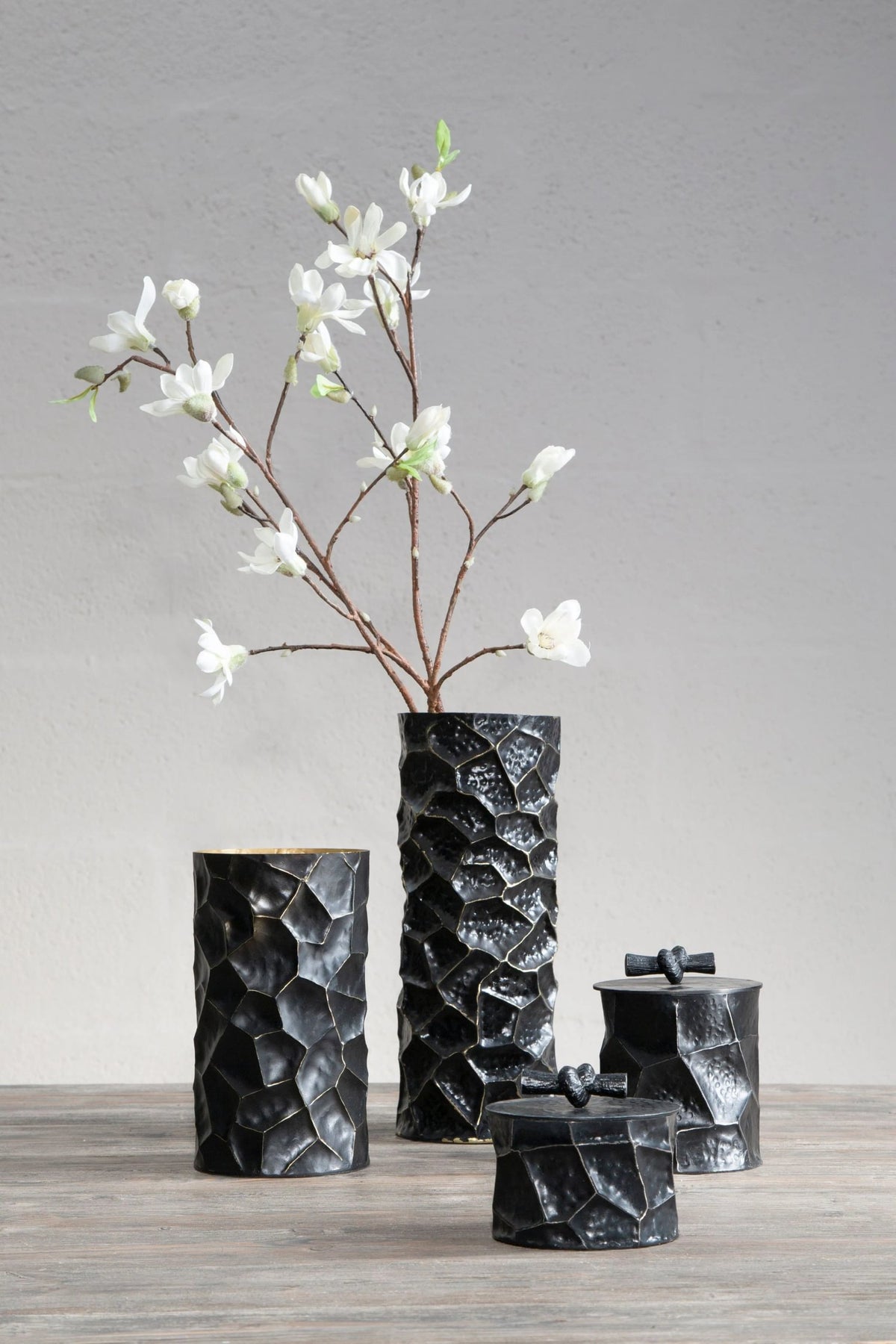 Aureon Black and Gold Large Vase