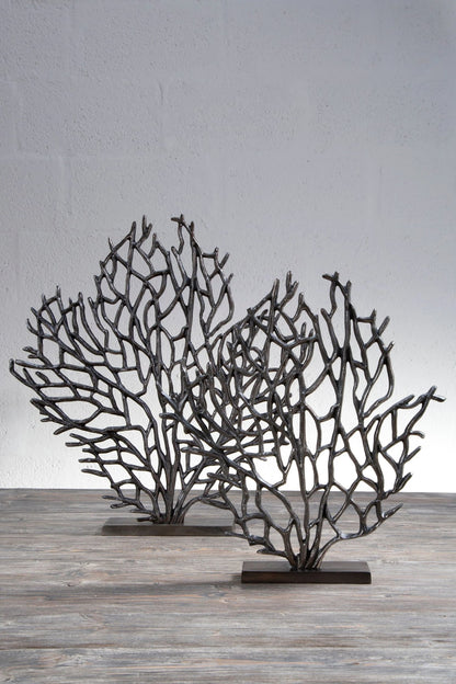 Link Large Black Nickel Finish Coral Sculpture