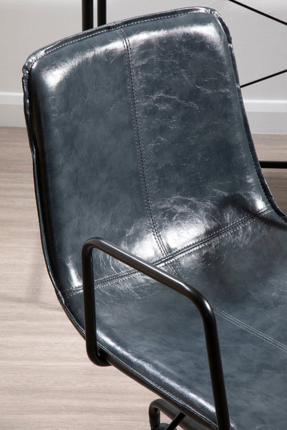 Vantage Grey Leather Effect Home Office Chair