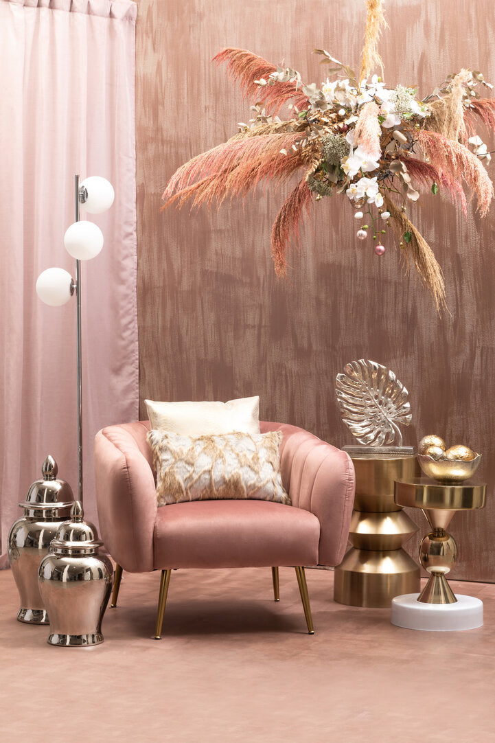 Folia Grey And Natural Fur Cushion