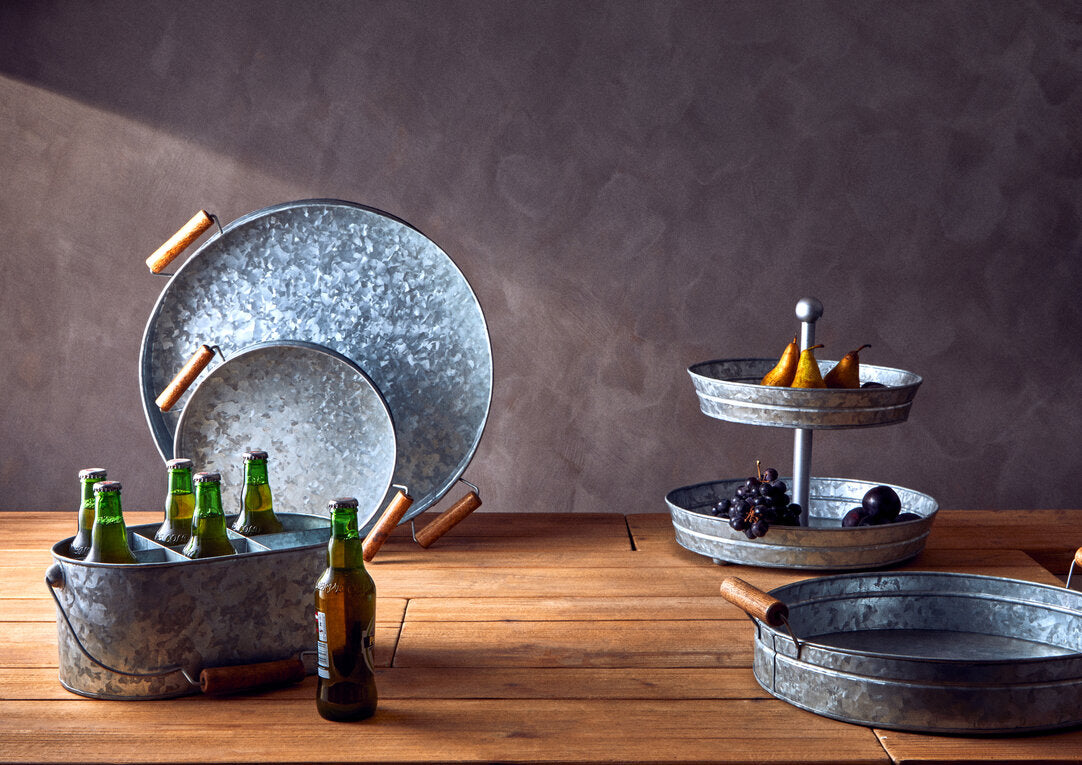 Estate Two Tier Galvanised Steel Cake Stand