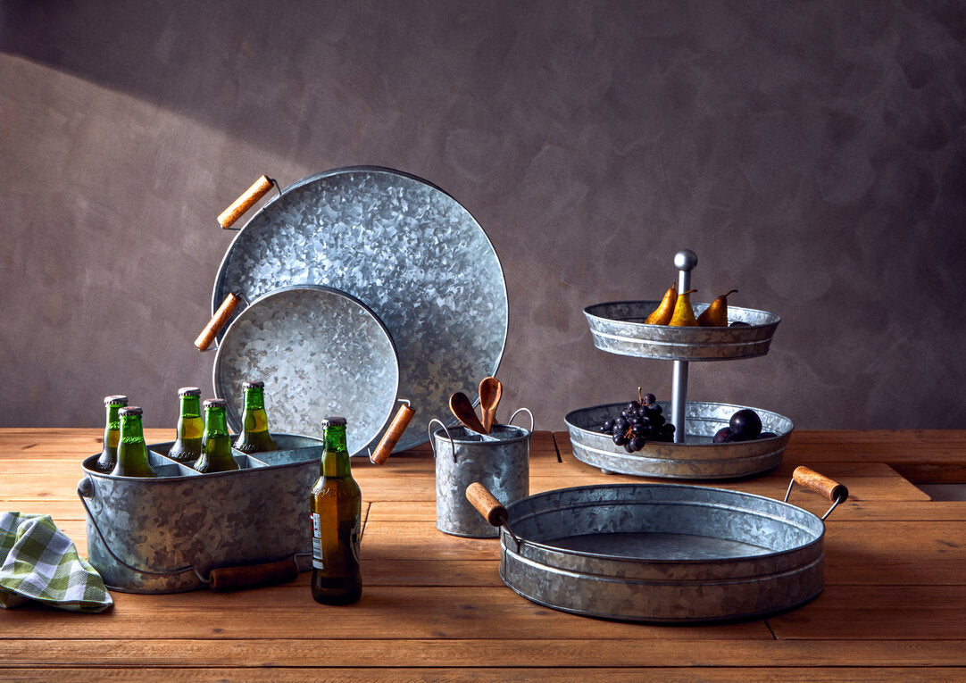 Estate Two Tier Galvanised Steel Cake Stand