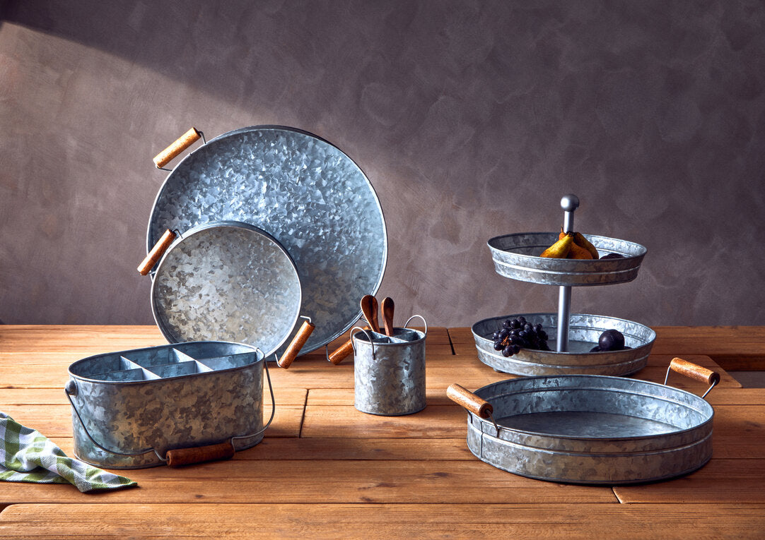 Estate Two Tier Galvanised Steel Cake Stand