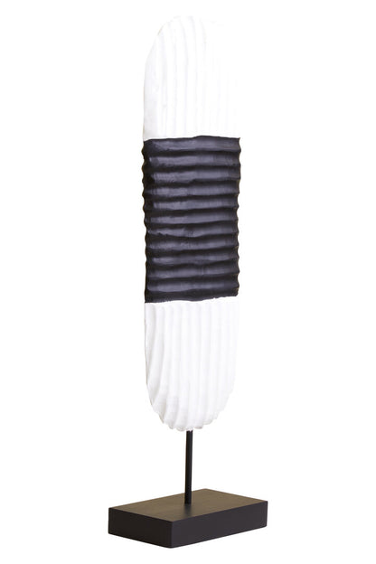 Vanguard Black and White Mango Wood Oblong Sculpture