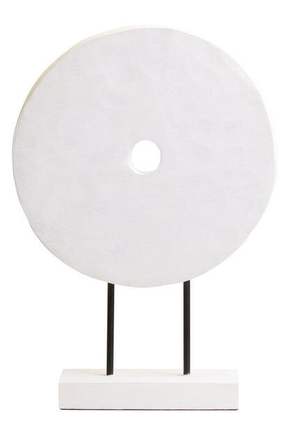 Vanguard Small Distressed White Mango Wood Sculpture