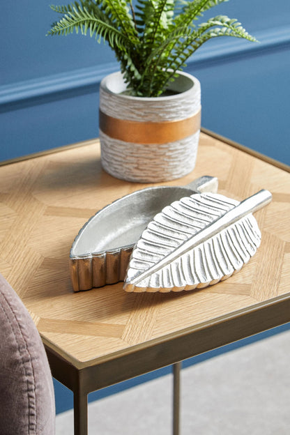 Link Silver Finish Plume Box